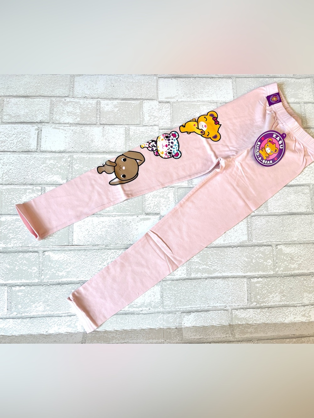 Build a Bear KABU Pink Character Leggings Cute Animal Prints NEW Size 6 NWT